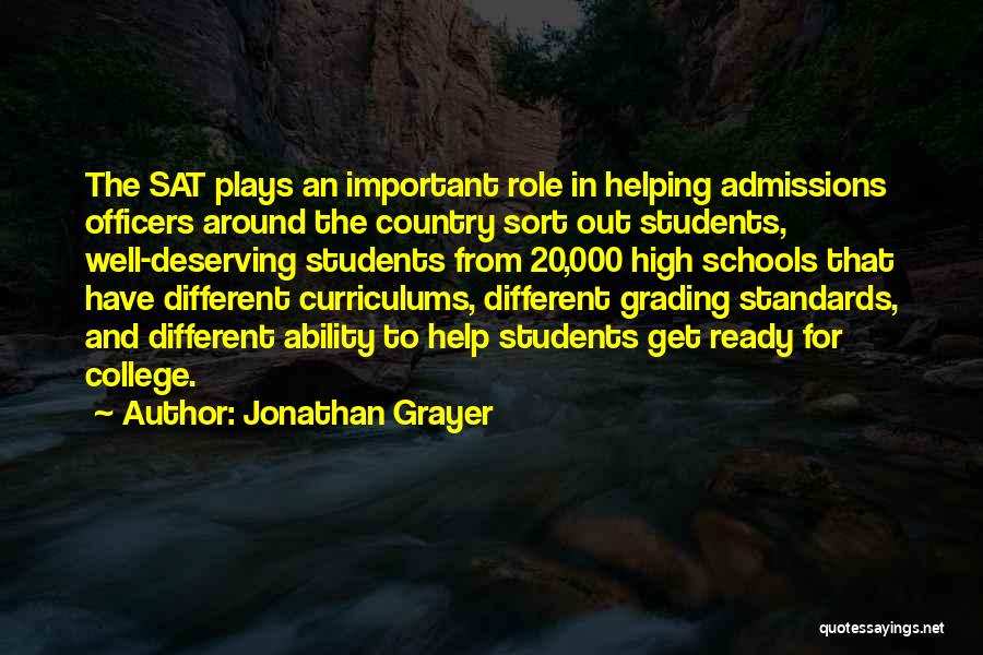 Helping Students Quotes By Jonathan Grayer