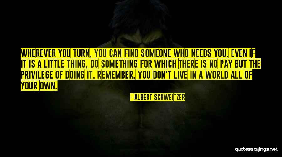 Helping The Community Quotes By Albert Schweitzer