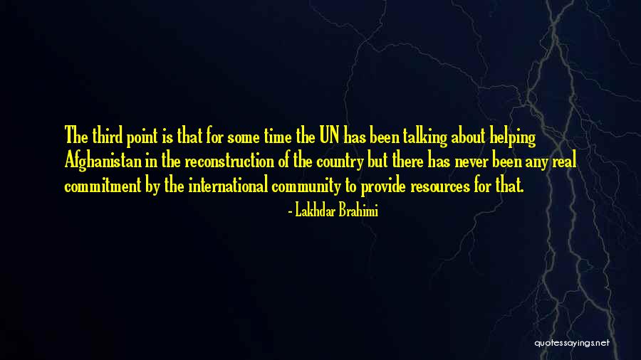 Helping The Community Quotes By Lakhdar Brahimi