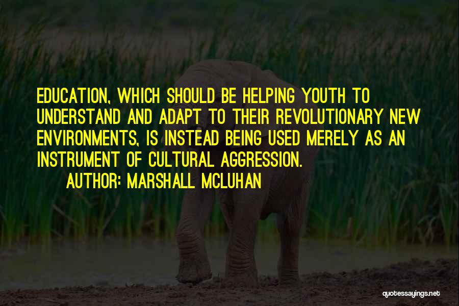 Helping Youth Quotes By Marshall McLuhan