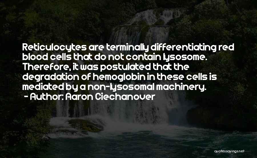 Hemoglobin Quotes By Aaron Ciechanover