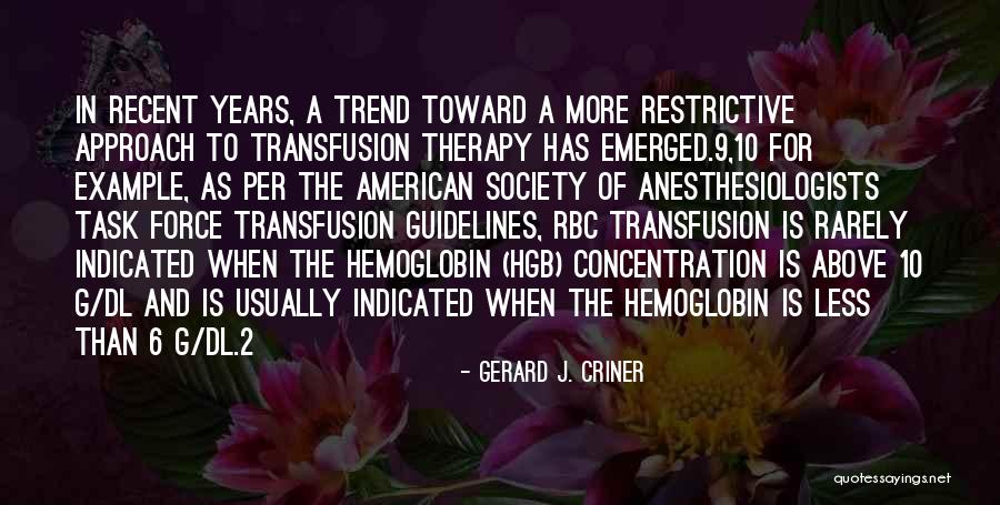 Hemoglobin Quotes By Gerard J. Criner