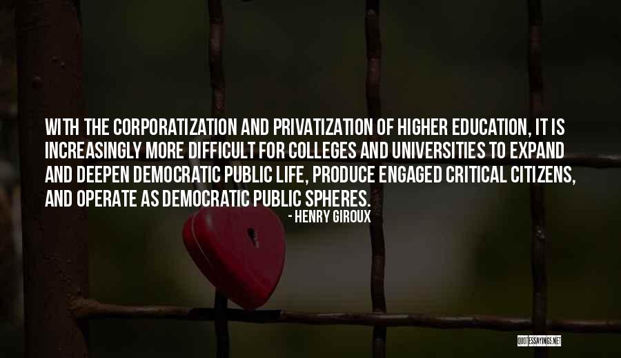 Henry Critical Quotes By Henry Giroux