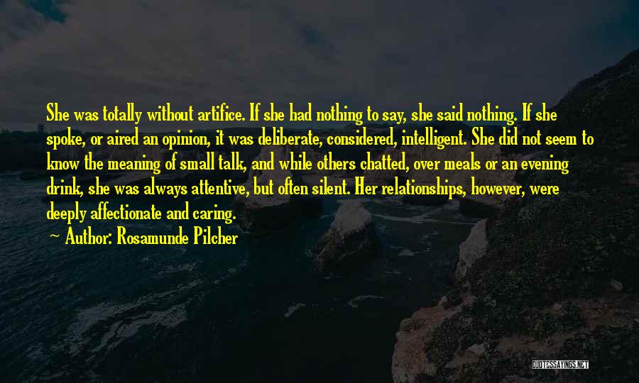 Her Not Caring Quotes By Rosamunde Pilcher