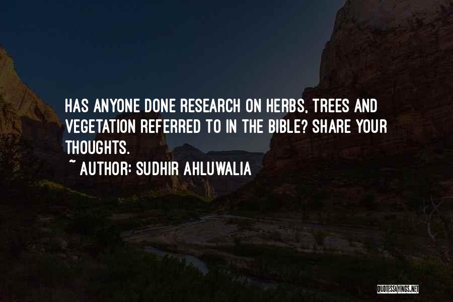 Herbs In The Bible Quotes By Sudhir Ahluwalia