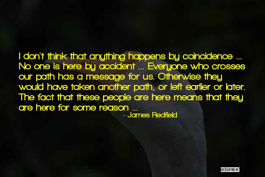 Here For A Reason Quotes By James Redfield