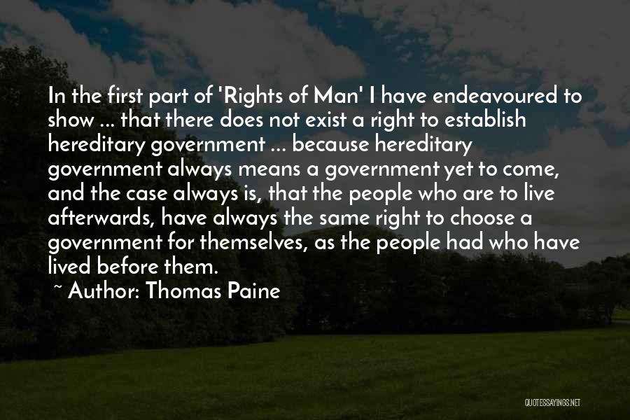Hereditary Quotes By Thomas Paine