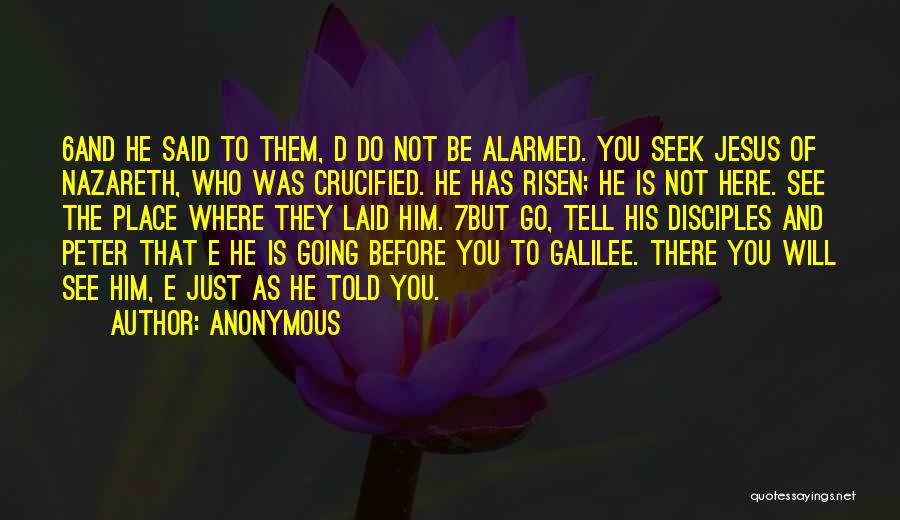 He's Not Here He Is Risen Quotes By Anonymous
