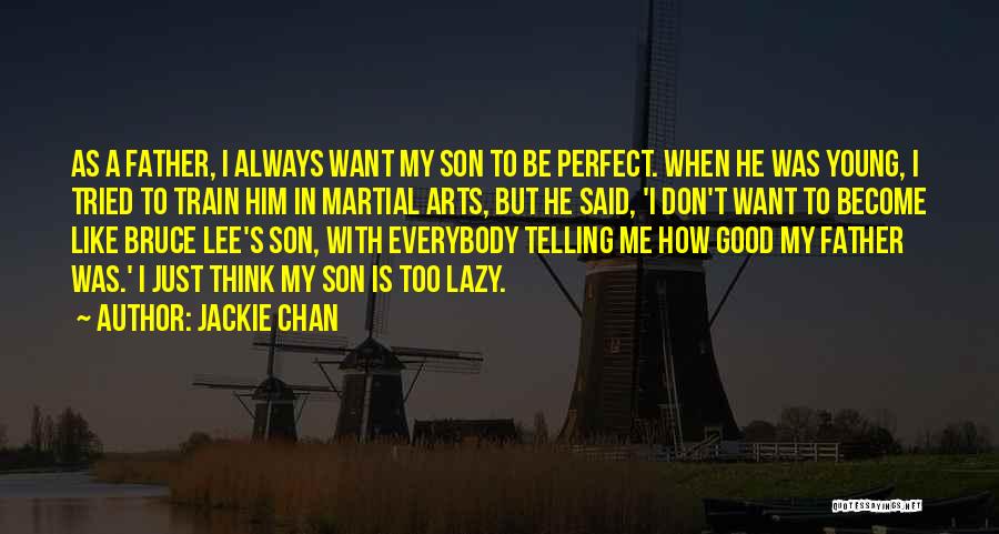He's Too Perfect Quotes By Jackie Chan