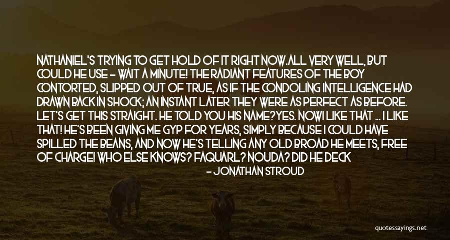 He's Too Perfect Quotes By Jonathan Stroud He's Too Perfect Quotes By Jonathan Stroud