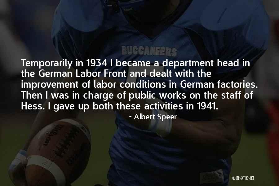 Hess Quotes By Albert Speer