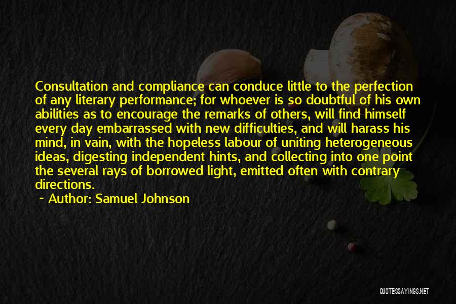 Heterogeneous Quotes By Samuel Johnson