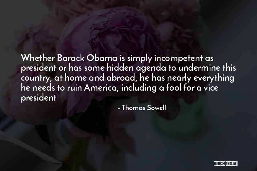 Hidden Agenda Quotes By Thomas Sowell