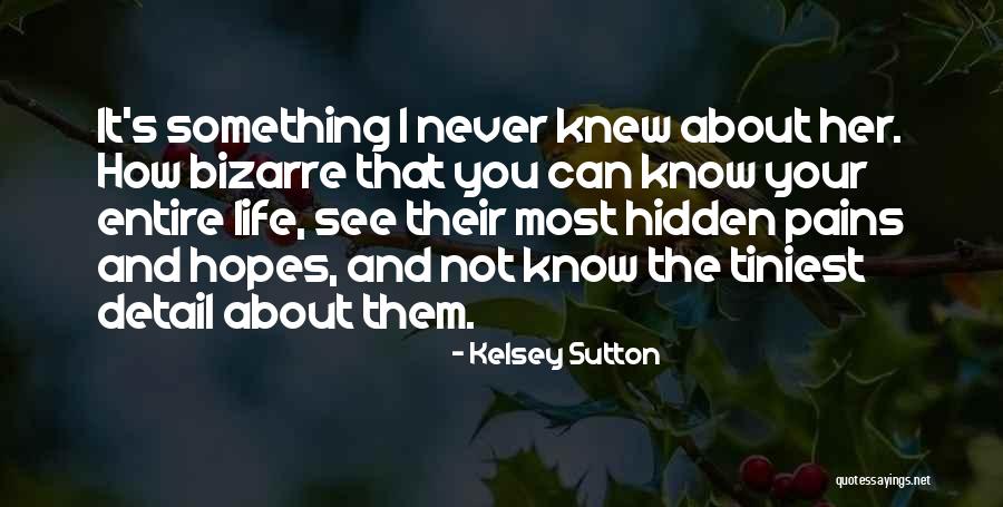 Hidden Pains Quotes By Kelsey Sutton