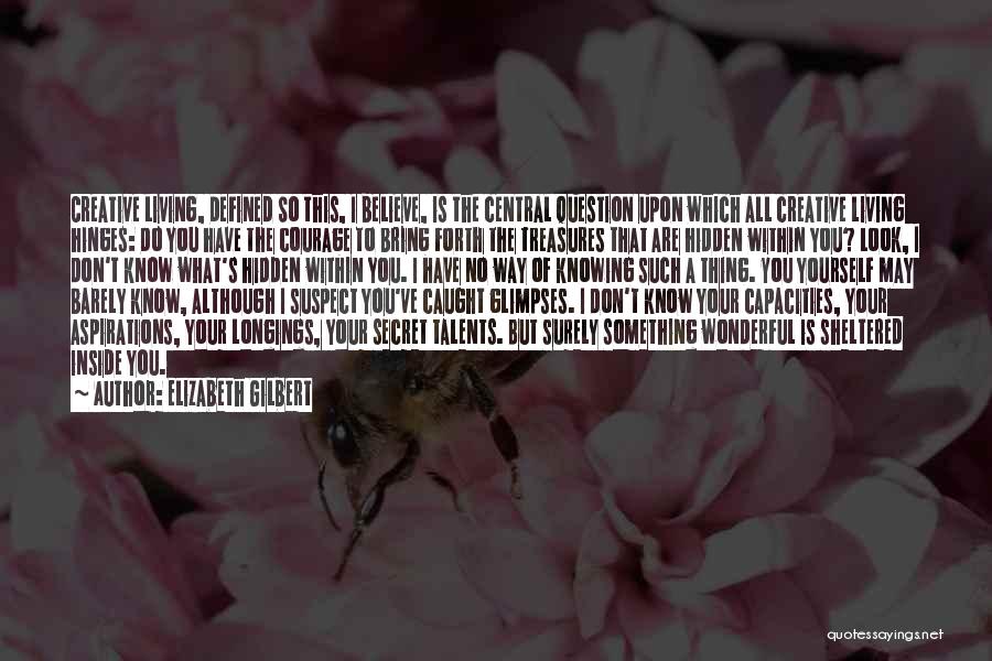 Hidden Talents Quotes By Elizabeth Gilbert