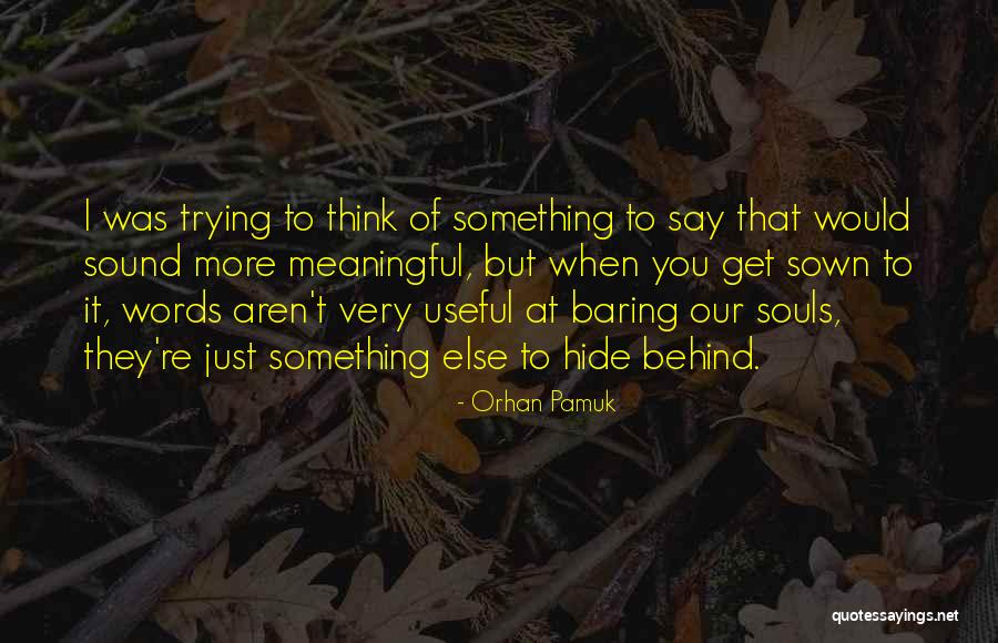 Hide Something Quotes By Orhan Pamuk