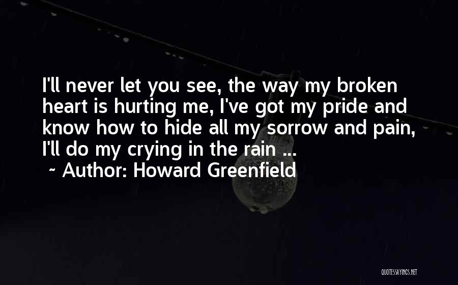 Hide The Pain Quotes By Howard Greenfield