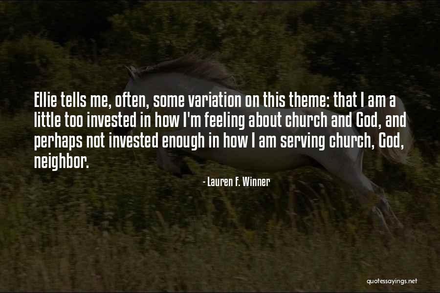 Hideya Quotes By Lauren F. Winner Hideya Quotes By Lauren F. Winner