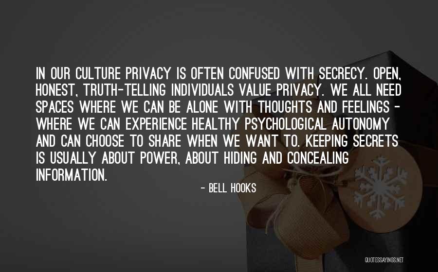 Hiding Information Quotes By Bell Hooks