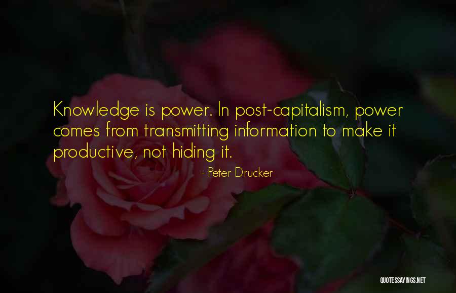 Hiding Information Quotes By Peter Drucker