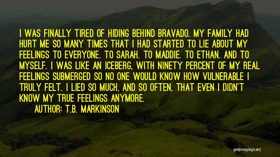 Hiding My Feelings Quotes By T.B. Markinson