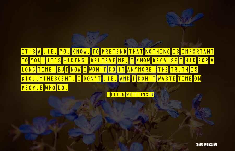 Hiding Truth Quotes By Ellen Wittlinger Hiding Truth Quotes By Ellen Wittlinger