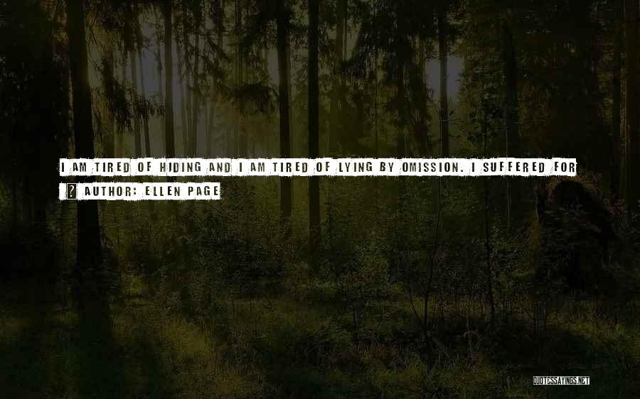 Hiding Your Pain Quotes By Ellen Page