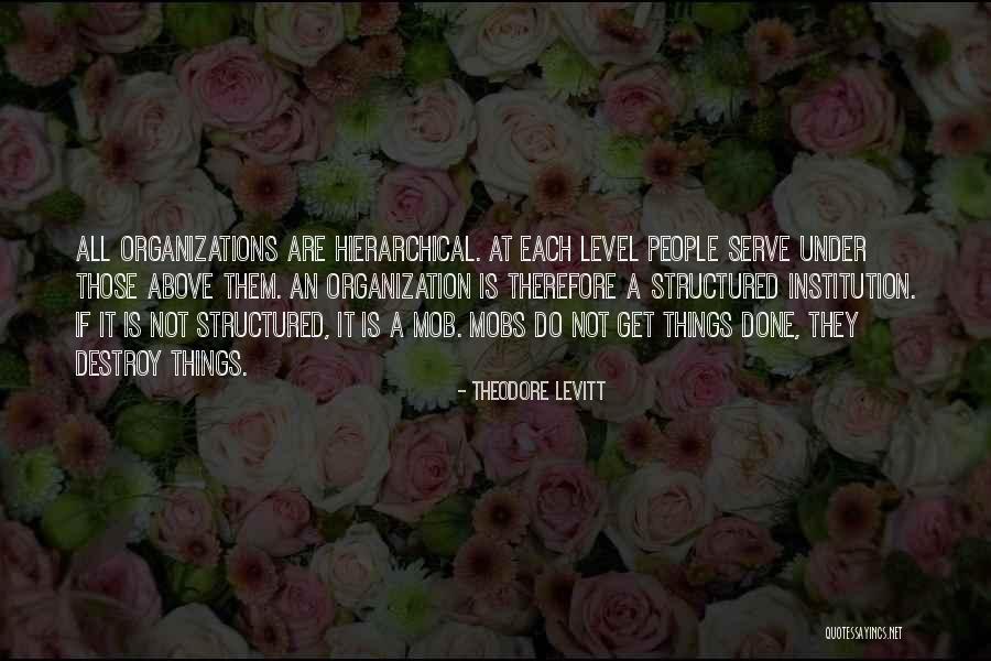 Hierarchical Organization Quotes By Theodore Levitt Hierarchical Organization Quotes By Theodore Levitt