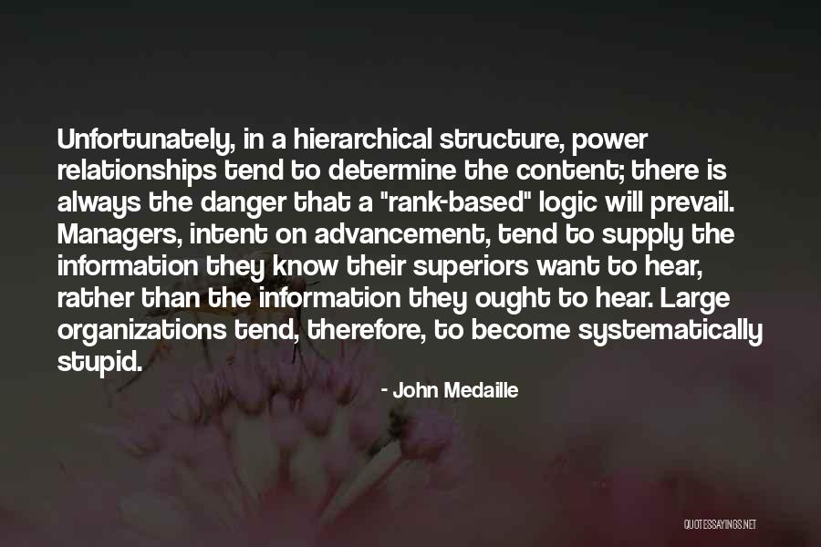 Hierarchical Structure Quotes By John Medaille