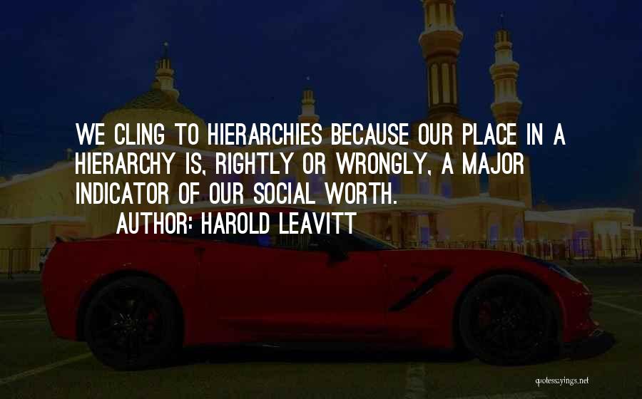 Hierarchies Quotes By Harold Leavitt