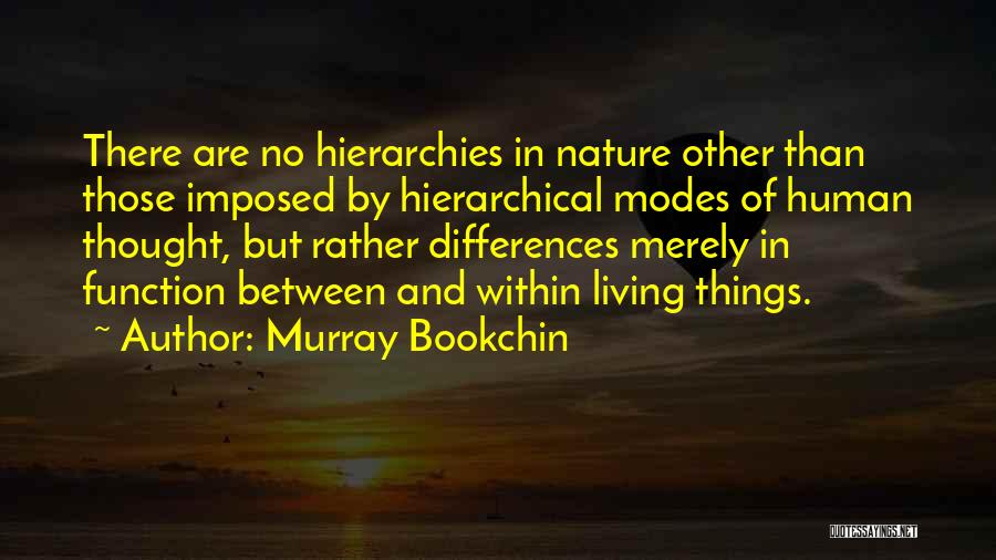 Hierarchies Quotes By Murray Bookchin