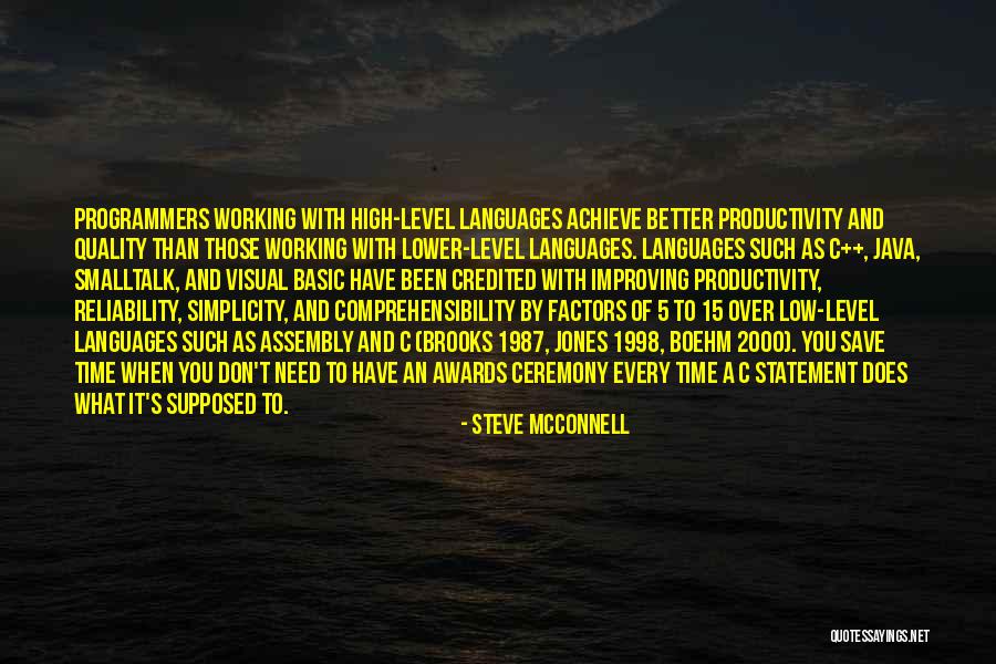 High 5 Quotes By Steve McConnell