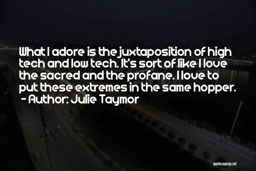 High And Low Love Quotes By Julie Taymor