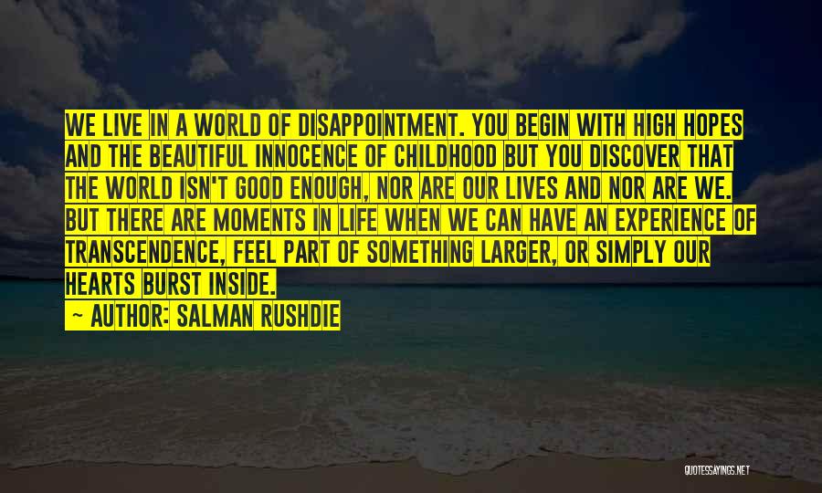 High Hopes Disappointment Quotes By Salman Rushdie
