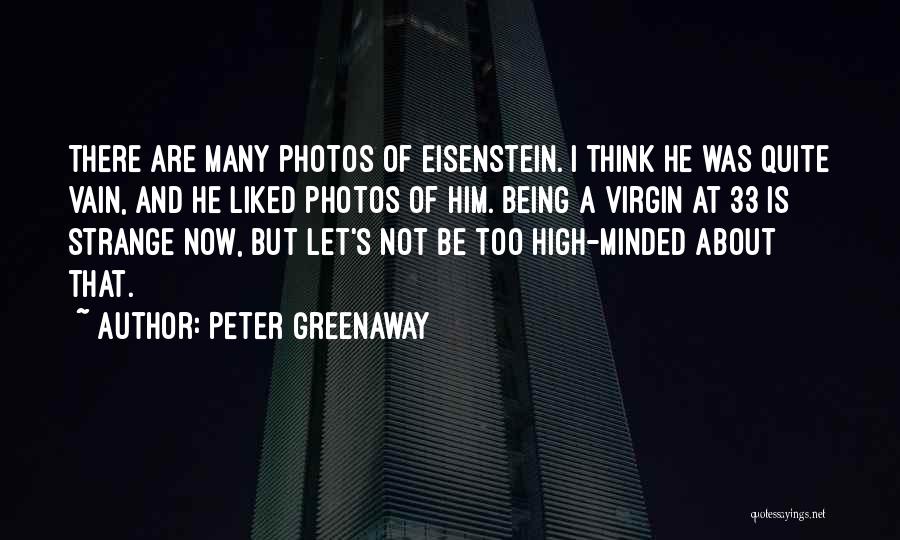 High Minded Quotes By Peter Greenaway