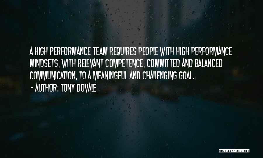 High Performance Leadership Quotes By Tony Dovale