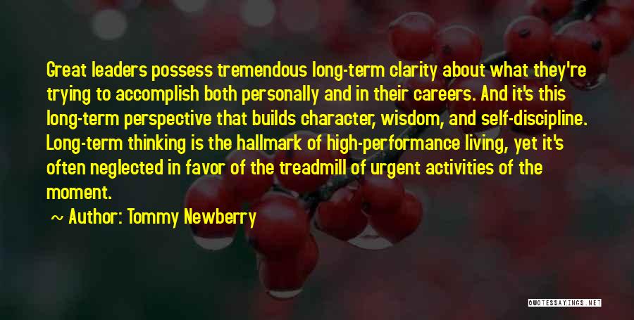 High Performance Quotes By Tommy Newberry