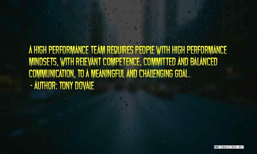 High Performance Quotes By Tony Dovale