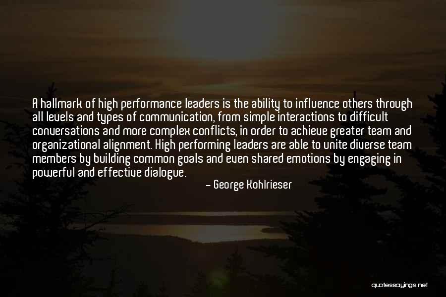 High Performing Team Quotes By George Kohlrieser