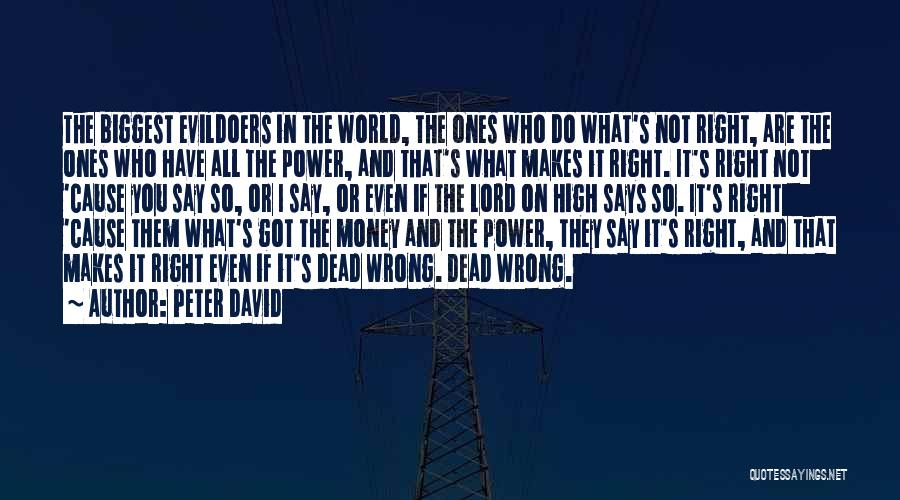 High Power Quotes By Peter David