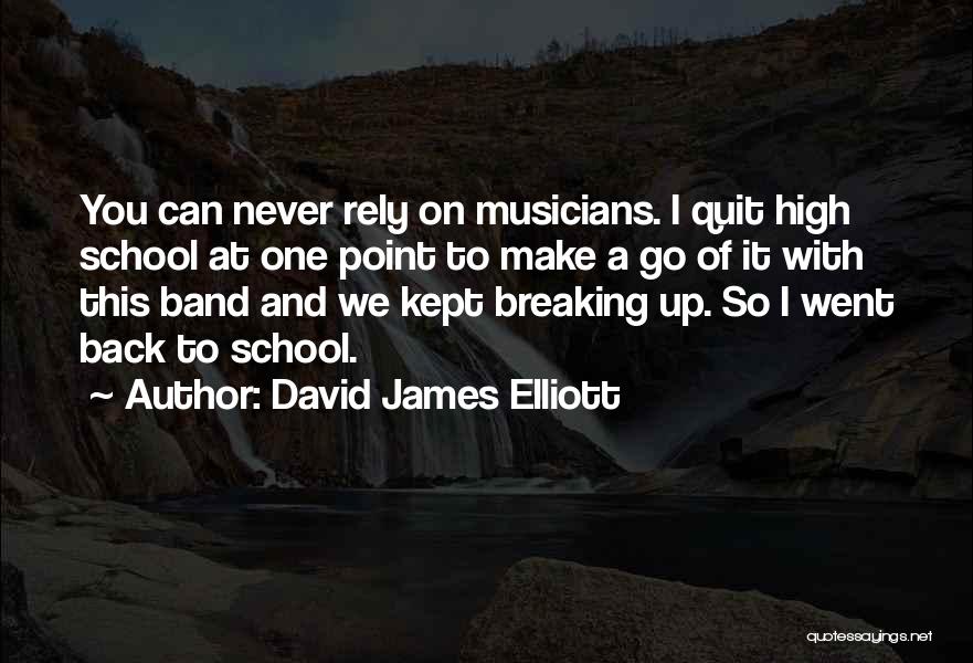 High School Band Quotes By David James Elliott