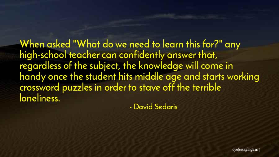 High School Education Quotes By David Sedaris