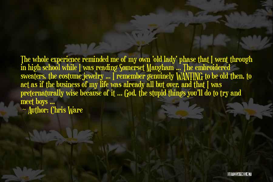 High School Experience Quotes By Chris Ware