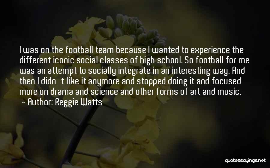 High School Experience Quotes By Reggie Watts