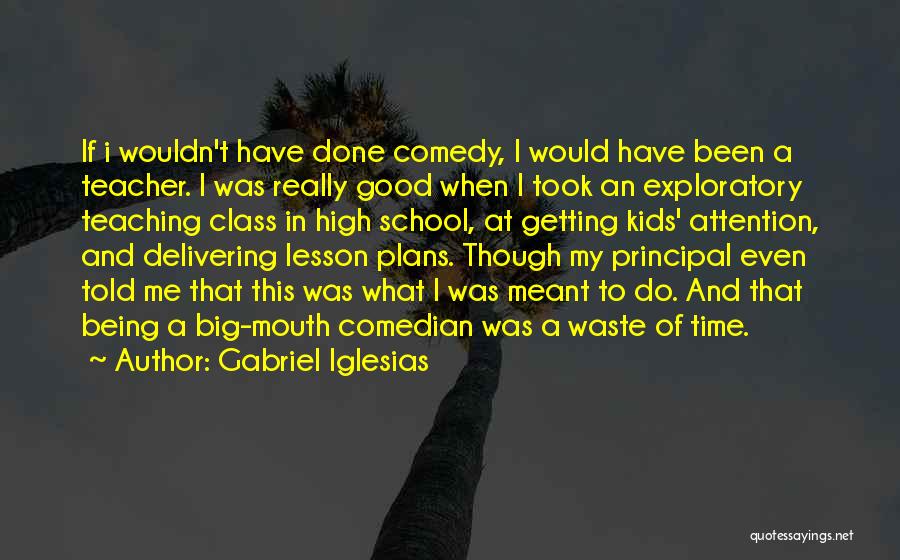 High School Principal Quotes By Gabriel Iglesias