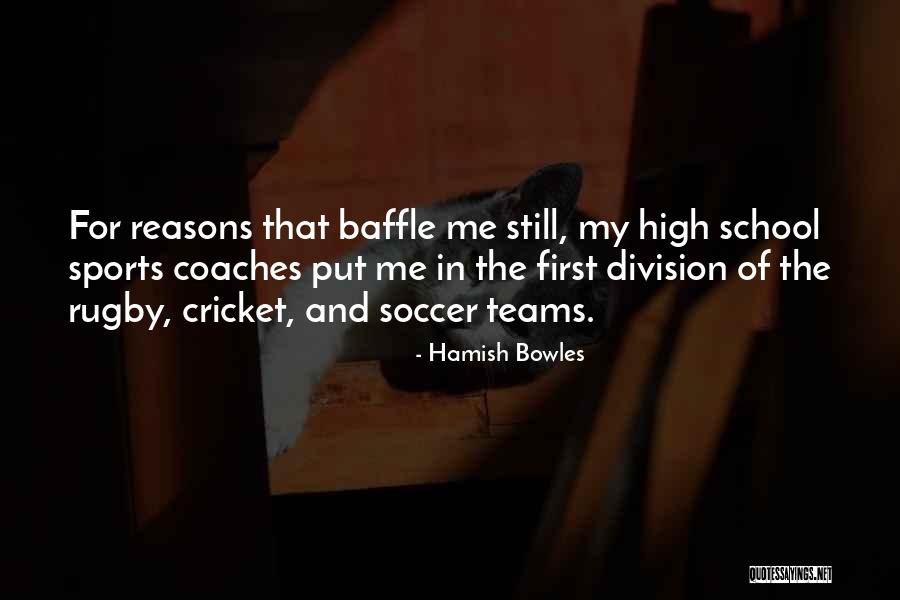 High School Sports Teams Quotes By Hamish Bowles