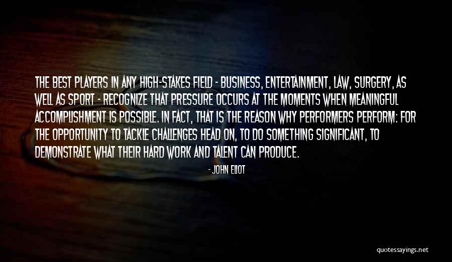 High Stakes Quotes By John Eliot High Stakes Quotes By John Eliot