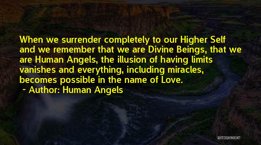 Higher Beings Quotes By Human Angels