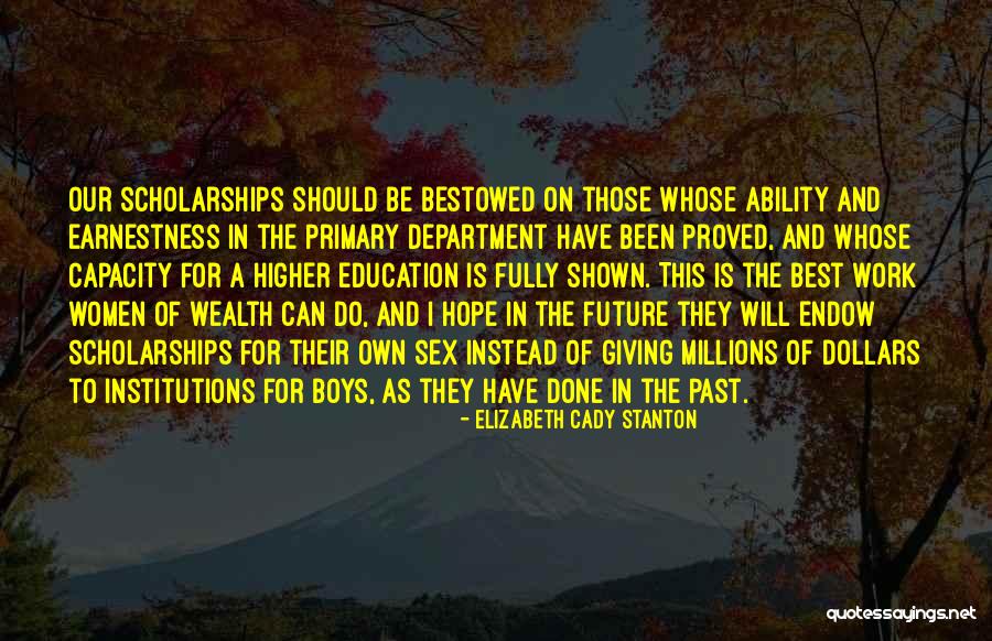 Higher Education Future Quotes By Elizabeth Cady Stanton