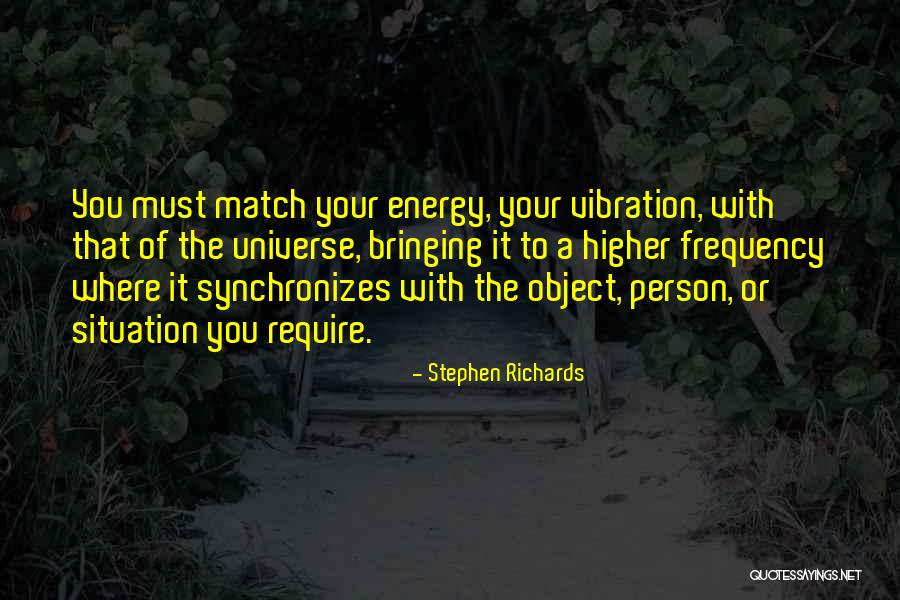 Higher Frequency Quotes By Stephen Richards